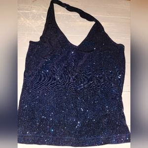 Navy halter top sparkly